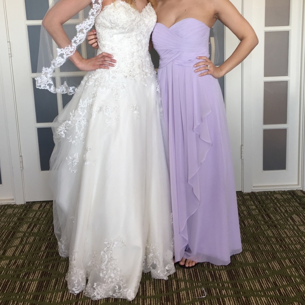 David’s Bridal Iris Bridesmaid Dress Size 2